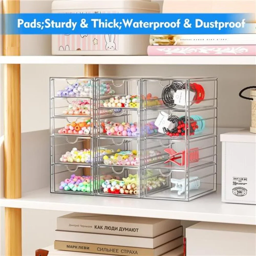 Acrylic Makeup Organizer with 13 Drawers, Bathroom Counter Organizer, Acrylic